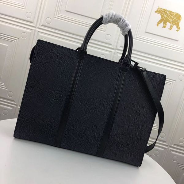 luxury soft trunk briefcase men messenger purse embossed cowhide designer briefcase portfolio attache case tote handbag shoulder bag