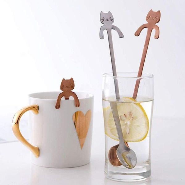 spoons coffee spoon creative mini stainless steel cartoon cream drinking tools long cat ice handle d4w4
spoons coffee spoon creative mini stainless steel cartoon cream drinking tools long cat ice handle d4w4