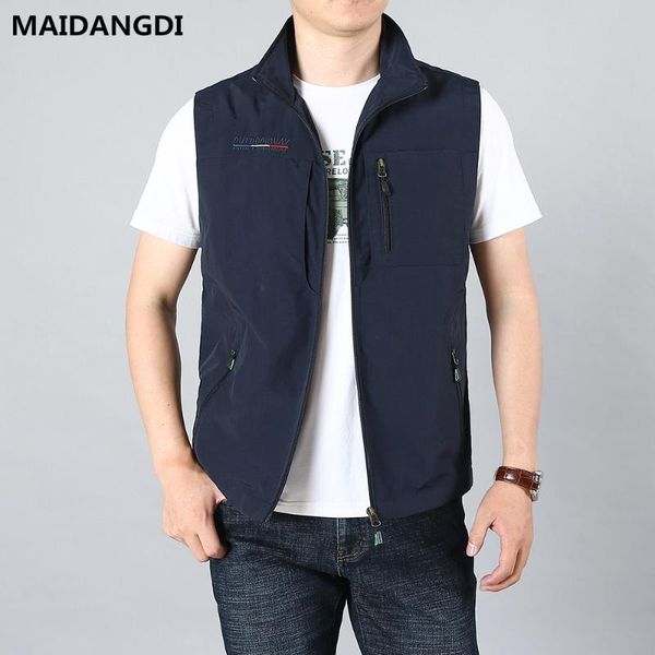 men's vests jackets vest 2021 summer solid color stand collar male's climbing hiking work sleeveless jacket with pocket, Black;white
men's vests jackets vest 2021 summer solid color stand collar male's climbing hiking work sleeveless jacket with pocket, Black;white