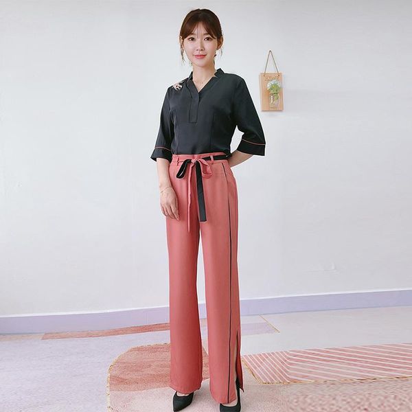 beauty salon split legged pants uniforms sauna foot bath women work clothing beautician clothes sets spa massage workwear suits women's, White
beauty salon split legged pants uniforms sauna foot bath women work clothing beautician clothes sets spa massage workwear suits women's, White