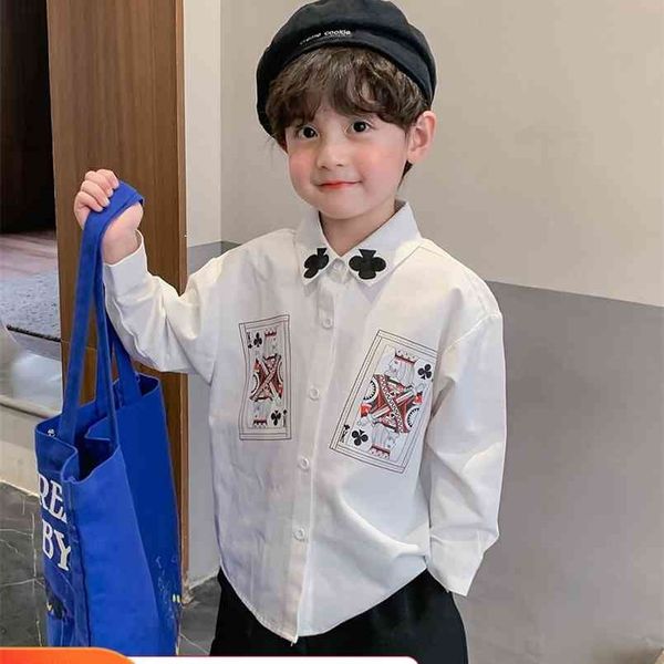 boy's white shirt spring clothes and autumn children korean style children's jacket 210713, White;black
boy's white shirt spring clothes and autumn children korean style children's jacket 210713, White;black