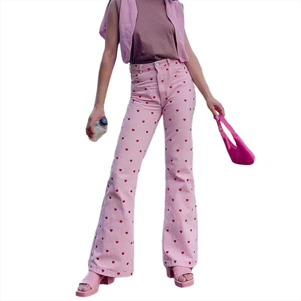 dewadbow valentines day heart womens capri print long flare e girls elastic high waist full capris trousers streetwear ins, Black;white
dewadbow valentines day heart womens capri print long flare e girls elastic high waist full capris trousers streetwear ins, Black;white
