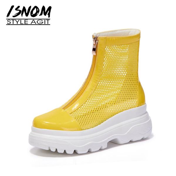 boots isnom fashion mesh booties real leather shoes woman wedges heel platform ankle zipper high women ladies boot, Black
boots isnom fashion mesh booties real leather shoes woman wedges heel platform ankle zipper high women ladies boot, Black