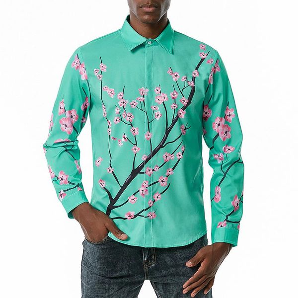 floral print hawaiian shirt men 2021 brand slim fit long sleeve dress shirts mens party beach hawaii male camisa masculina men's casual, White;black
floral print hawaiian shirt men 2021 brand slim fit long sleeve dress shirts mens party beach hawaii male camisa masculina men's casual, White;black