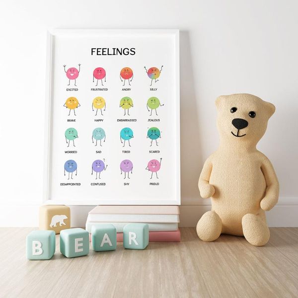 paintings colorful feelings poster classroom rainbow themed canvas painting educational wall art pictures preschool for kids room decor
paintings colorful feelings poster classroom rainbow themed canvas painting educational wall art pictures preschool for kids room decor