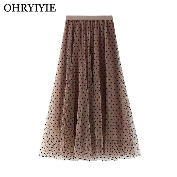 ohryiyie autumn winter polka dot tulle skirt casual elastic high waist a-line skirt female party beach midi skit 211214, Black
ohryiyie autumn winter polka dot tulle skirt casual elastic high waist a-line skirt female party beach midi skit 211214, Black