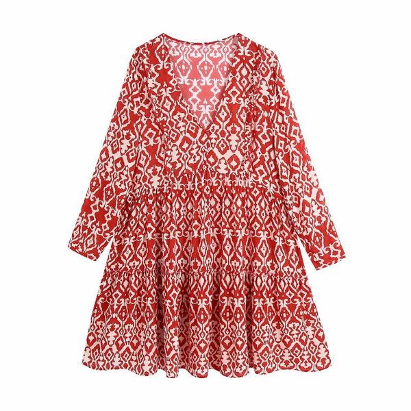 casual dresses zbza 2021 ruched vintage women long sleeve ruffle short summer dressesprint red mini dress, Black;gray
casual dresses zbza 2021 ruched vintage women long sleeve ruffle short summer dressesprint red mini dress, Black;gray