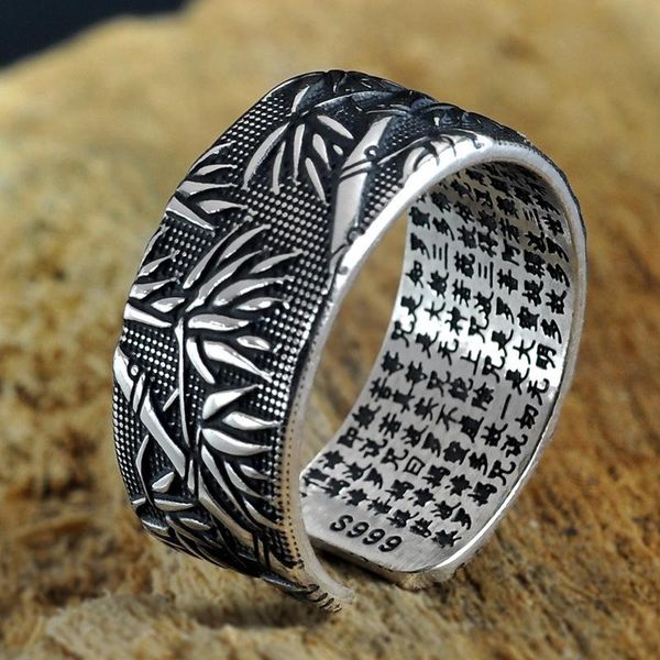 cluster rings 999 sterling silver jewelry mens 10mm bamboo heart sutra scriptures engraved opening type adjustable size, Golden;silver
cluster rings 999 sterling silver jewelry mens 10mm bamboo heart sutra scriptures engraved opening type adjustable size, Golden;silver