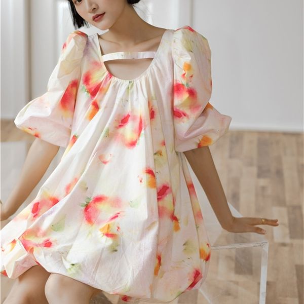 casual dresses fluffy puff sleeve floral print summer pink backless short designer mini cute korean style cn9h, Black;gray
casual dresses fluffy puff sleeve floral print summer pink backless short designer mini cute korean style cn9h, Black;gray