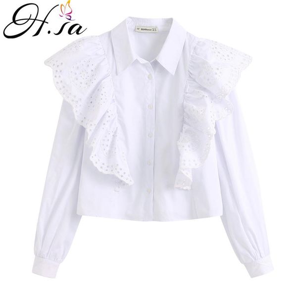 h.sa summer blouses ruffules blusa and long sleeve hollow out loose turn down collar casual white blusas 210417
h.sa summer blouses ruffules blusa and long sleeve hollow out loose turn down collar casual white blusas 210417