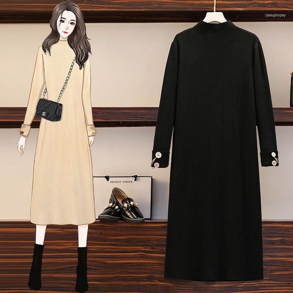 plus size women's dress 2021 autumn winter office ladies solid turtleneck sweater knitted long x-4xl size1, Black;gray
plus size women's dress 2021 autumn winter office ladies solid turtleneck sweater knitted long x-4xl size1, Black;gray