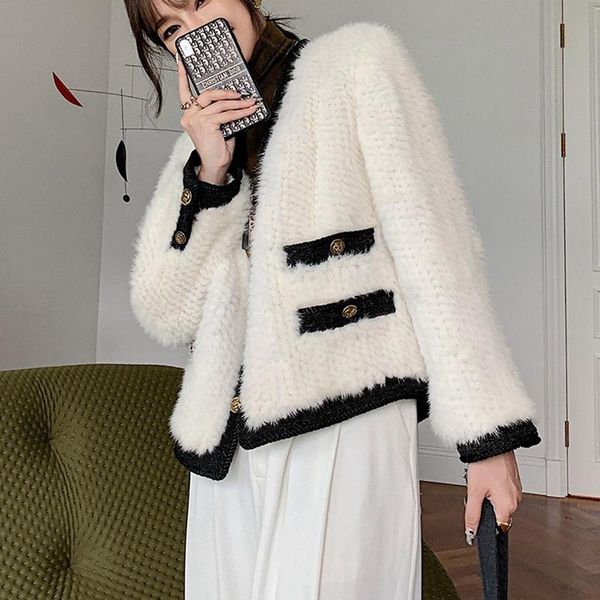 women's fur & faux mink winter natural woman coats 2021 fashion genuine women real coat h916, Black
women's fur & faux mink winter natural woman coats 2021 fashion genuine women real coat h916, Black