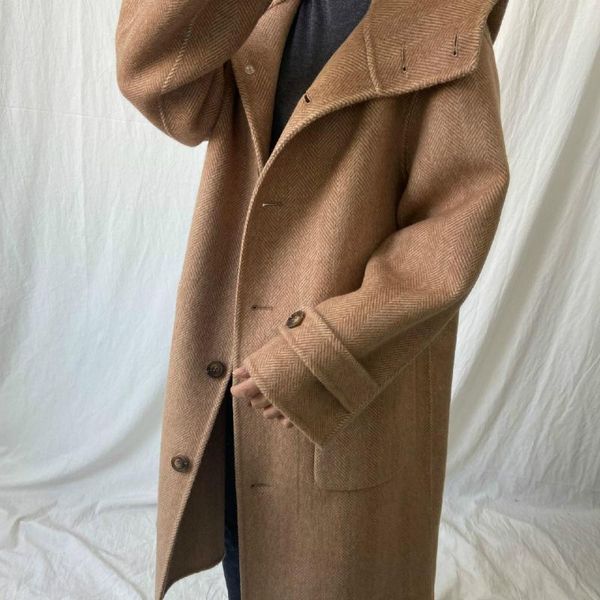women's wool & blends 2021 winter korean high-end herringbone hooded long loose handmade 100% coat women double-sided plus size woolen, Black
women's wool & blends 2021 winter korean high-end herringbone hooded long loose handmade 100% coat women double-sided plus size woolen, Black
