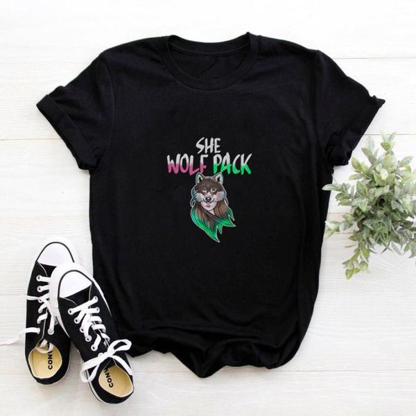 women's t-shirt she wolf pack t shirt for woman fashion aesthetic womans tshirts casual white round neck tee femme summer
women's t-shirt she wolf pack t shirt for woman fashion aesthetic womans tshirts casual white round neck tee femme summer