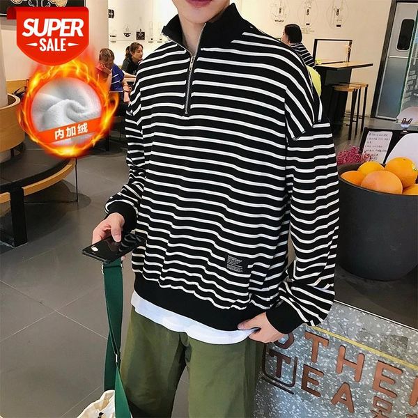 2019 men's stand collar thicken velvet striped hoodies cotton casual sweatshirt loose in warm pullover high street coat m-2xl #hm24, Black
2019 men's stand collar thicken velvet striped hoodies cotton casual sweatshirt loose in warm pullover high street coat m-2xl #hm24, Black