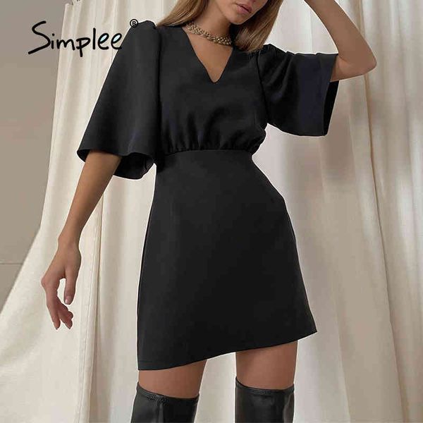 chic black short sleeve summer women v-neck solid high street dress elegant a-line ladies mini vestidos 210414, Black;gray
chic black short sleeve summer women v-neck solid high street dress elegant a-line ladies mini vestidos 210414, Black;gray