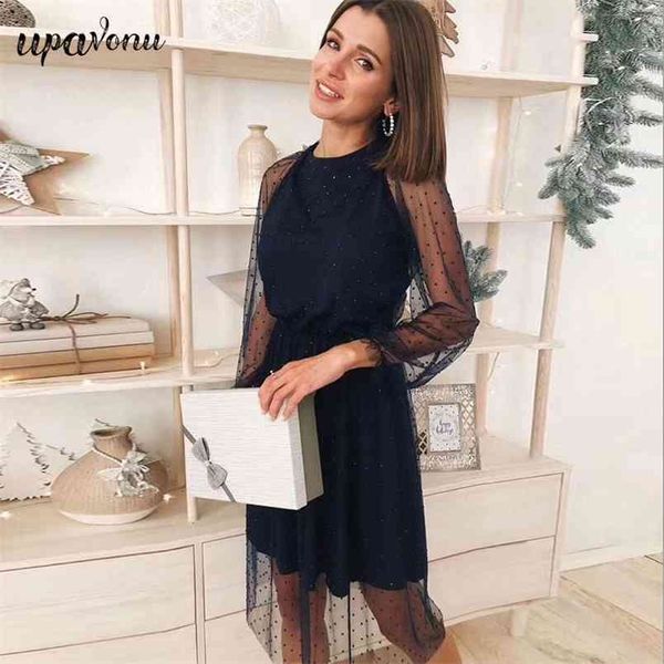 women elegant a line dress o-neck lantern long sleeve diamond stitching tulle christmas 210524, Black;gray
women elegant a line dress o-neck lantern long sleeve diamond stitching tulle christmas 210524, Black;gray