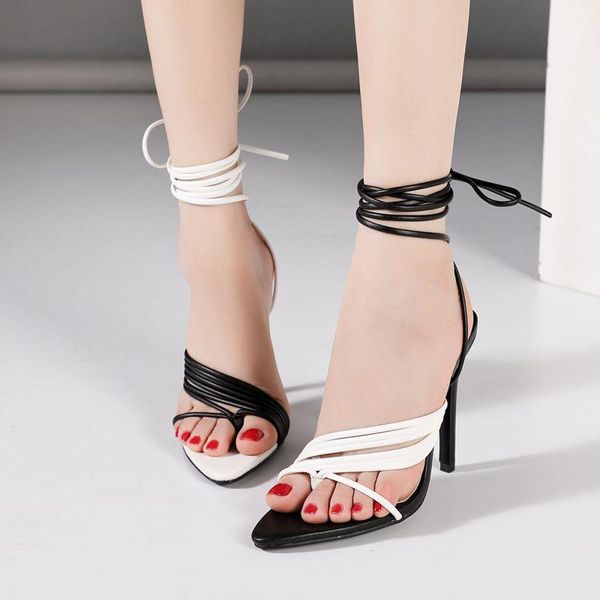 dress shoes summer plus size 35-42 pointed toe women sandals clip ankle strap stiletto high heels casual lace up for, Black
dress shoes summer plus size 35-42 pointed toe women sandals clip ankle strap stiletto high heels casual lace up for, Black