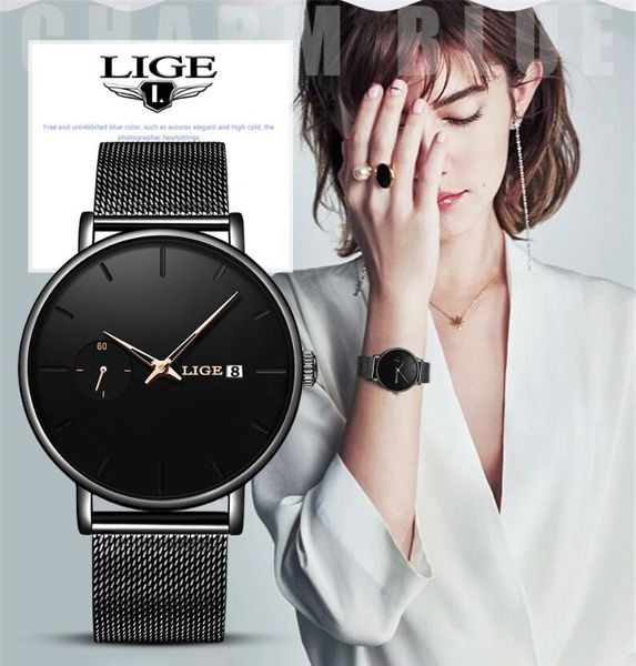 wristwatches lige women watches ladies mesh belt ultra-thin watch stainless steel waterproof clock quartz, Slivery;brown
wristwatches lige women watches ladies mesh belt ultra-thin watch stainless steel waterproof clock quartz, Slivery;brown