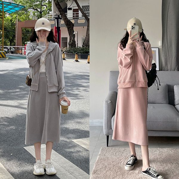skirts small casual hooded short sweater et dign sense split a-line skirt suit women's fashion trend, Black
skirts small casual hooded short sweater et dign sense split a-line skirt suit women's fashion trend, Black