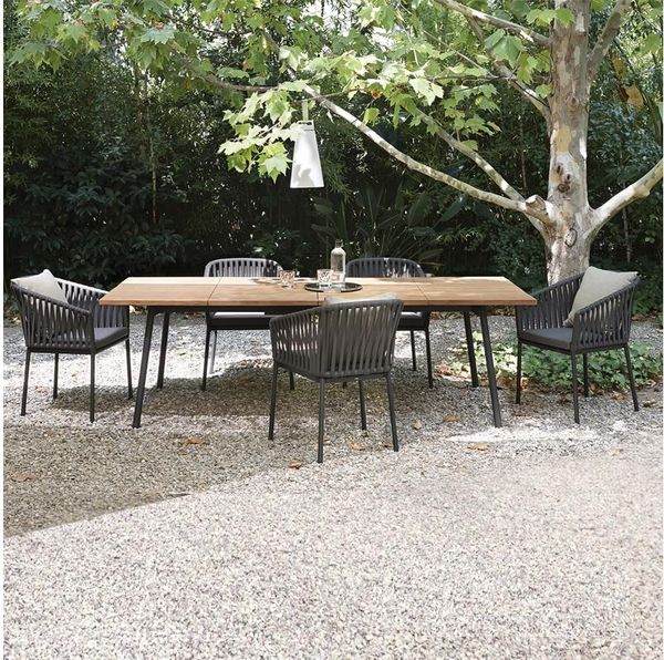 marine grade rope braided outdoor chairs x6 and table for alfreco dinning / seat cushion back pillow included camp furniture
marine grade rope braided outdoor chairs x6 and table for alfreco dinning / seat cushion back pillow included camp furniture