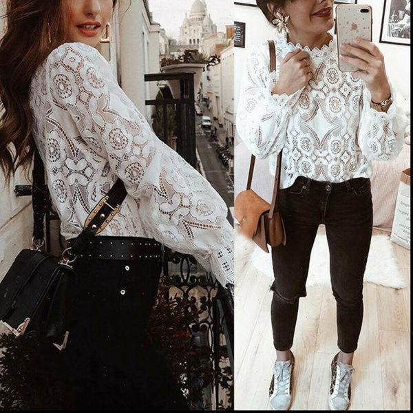 simply women blouses elegant white lace blouse shirt hollow out embroidery feminine long lantern sleeve summer female
simply women blouses elegant white lace blouse shirt hollow out embroidery feminine long lantern sleeve summer female