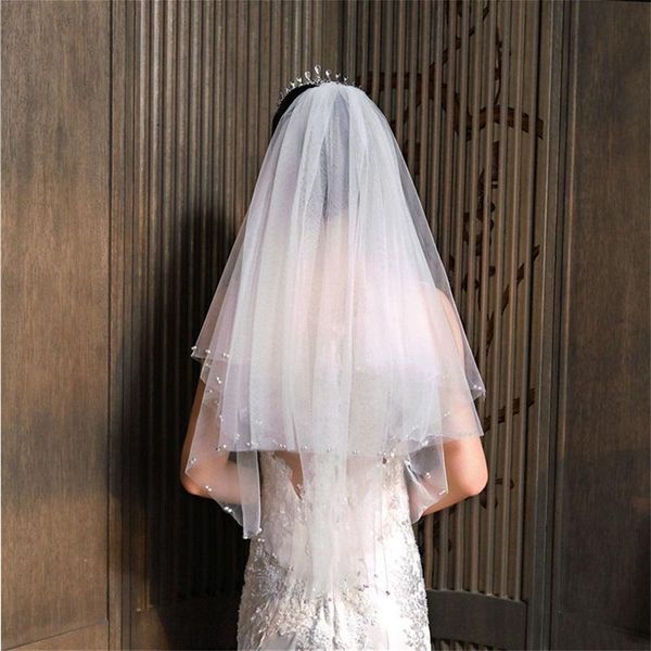 bridal veils princess pearls beaded edge veil 2021 spring women bride's headdress soft tulle with comb, Black
bridal veils princess pearls beaded edge veil 2021 spring women bride's headdress soft tulle with comb, Black