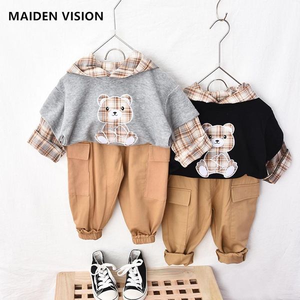 clothing sets kid boy girl brand casual tracksuit little bear plaid patchwork hoodie infant clothes baby pants 1-5y boys outfits, White
clothing sets kid boy girl brand casual tracksuit little bear plaid patchwork hoodie infant clothes baby pants 1-5y boys outfits, White