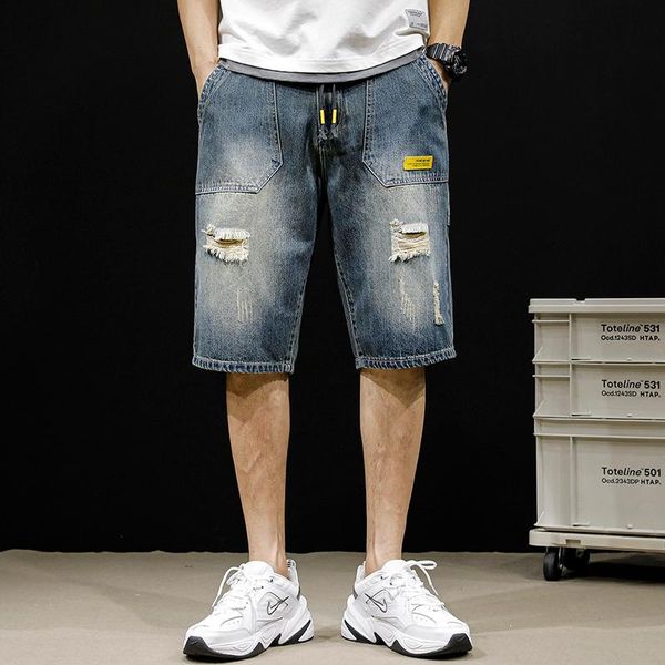 men's shorts large size 7xl 140kg 2021 summer jeans ripped casual denim korean fashion harem pants, White;black
men's shorts large size 7xl 140kg 2021 summer jeans ripped casual denim korean fashion harem pants, White;black