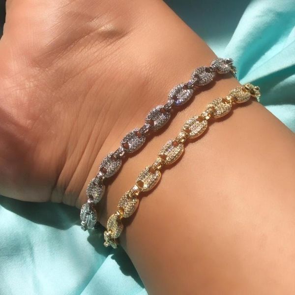 anklets 8mm micro pave cz pig snout charm iced out bling coffee beads link chain anklet women foot chains, Red;blue
anklets 8mm micro pave cz pig snout charm iced out bling coffee beads link chain anklet women foot chains, Red;blue