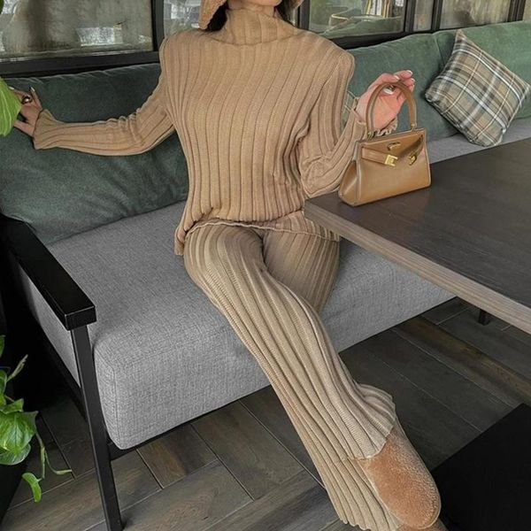 women's two piece pants 2021 ribbed outfits knitted long sleeve sweater and 2 sets casual loose tracksuit fashion chic suit, White
women's two piece pants 2021 ribbed outfits knitted long sleeve sweater and 2 sets casual loose tracksuit fashion chic suit, White