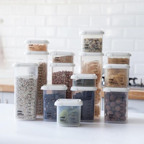 storage bottles & jars home kitchen transparent thick plastic sealed grains box jar with scale food container organizer
storage bottles & jars home kitchen transparent thick plastic sealed grains box jar with scale food container organizer