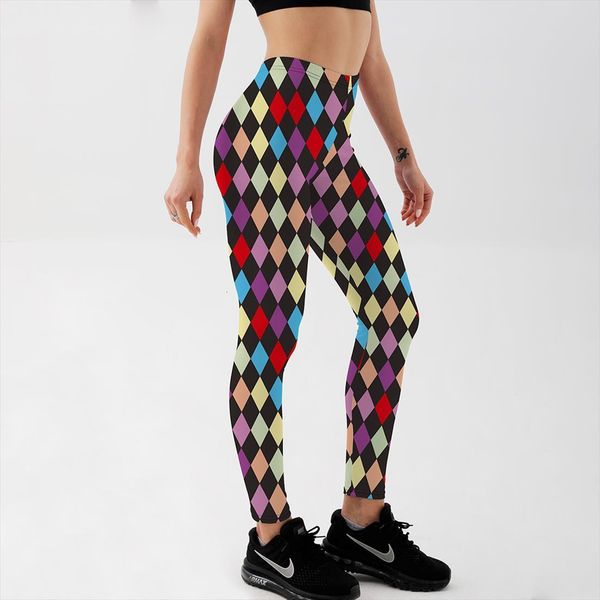 colours geometric diamond elastic women leggings fitness digital printed thin punk fahsion ladies pants, Black
colours geometric diamond elastic women leggings fitness digital printed thin punk fahsion ladies pants, Black