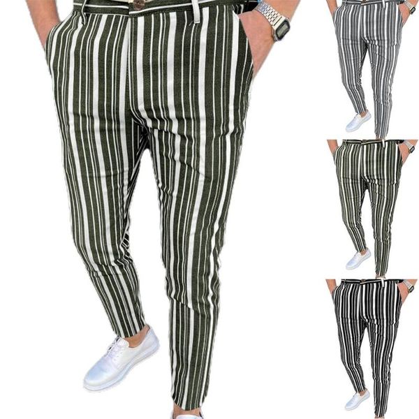 men's pants men striped slim fit pencil pant casual skinny trousers formal bussiness bottoms, Black
men's pants men striped slim fit pencil pant casual skinny trousers formal bussiness bottoms, Black