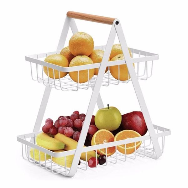 hooks & rails 2-tier 27x17x29cm metal fruit basket portable kitchen storage rack for fruits vegetables house
hooks & rails 2-tier 27x17x29cm metal fruit basket portable kitchen storage rack for fruits vegetables house
