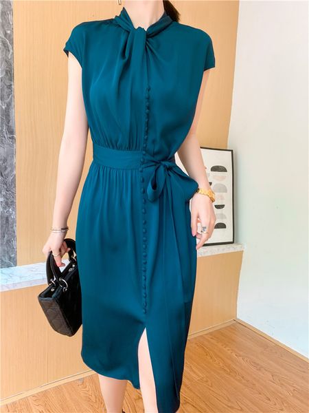 casual dresses portrait 1950s female style short sleeve single breasted thin business midi in satin belt as smooth ladies, Black;gray
casual dresses portrait 1950s female style short sleeve single breasted thin business midi in satin belt as smooth ladies, Black;gray