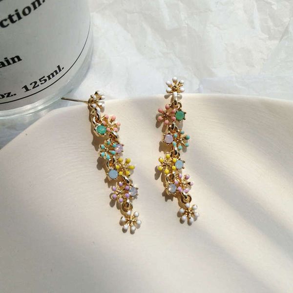 s925 silver needle fresh forest beautiful lovely flower colorful long metal earrings female, Black
s925 silver needle fresh forest beautiful lovely flower colorful long metal earrings female, Black
