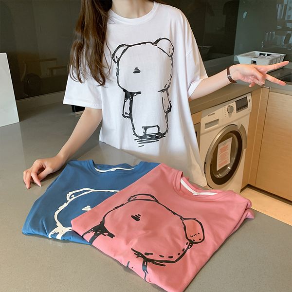 print bear kawaii t shirts cotton women 2020 summer fashion streetwear oversized graphic t shirt women cute tee shirt femme, White
print bear kawaii t shirts cotton women 2020 summer fashion streetwear oversized graphic t shirt women cute tee shirt femme, White