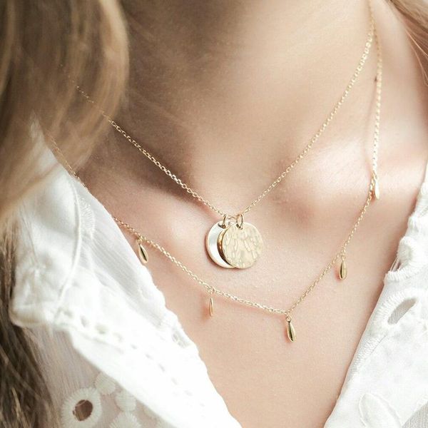 pendant necklaces women set fashion water drop tassel round clavicle chain multilayer gold necklace simple birthday jewelry gift, Silver
pendant necklaces women set fashion water drop tassel round clavicle chain multilayer gold necklace simple birthday jewelry gift, Silver