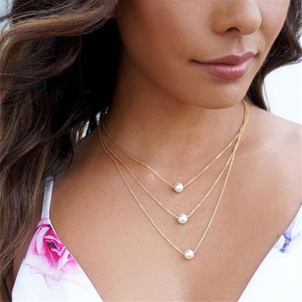 pendant necklaces korean japanese necklace retro simple beaded three-layer single pearl chain jewelry lady, Silver
pendant necklaces korean japanese necklace retro simple beaded three-layer single pearl chain jewelry lady, Silver