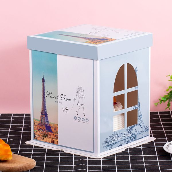 cake box with window for 6 inch bakery cake tools clear plastic display birthday christmas day new year tx0064
cake box with window for 6 inch bakery cake tools clear plastic display birthday christmas day new year tx0064