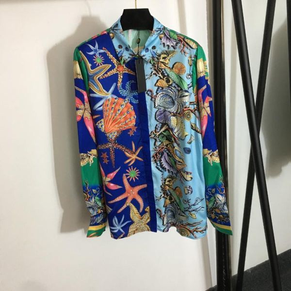 women's blouses & shirts blue fashion starfish print colorblock lapel long-sleeved casual designer holiday women summer button up shirt, White
women's blouses & shirts blue fashion starfish print colorblock lapel long-sleeved casual designer holiday women summer button up shirt, White