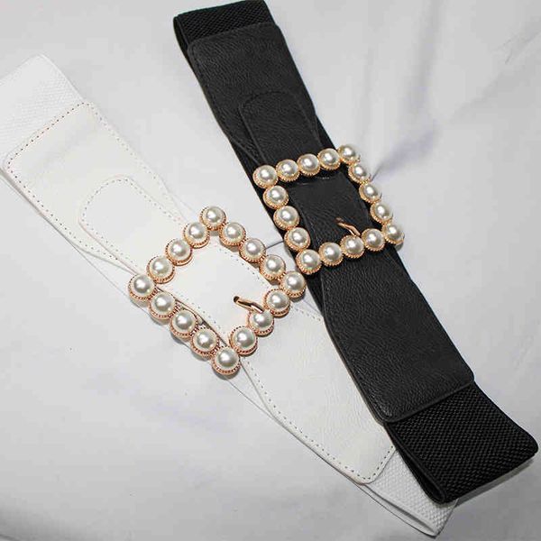 belts korean women's elastic wide belt pearl waist cover celebrity dress elegant decoration, Black;brown
belts korean women's elastic wide belt pearl waist cover celebrity dress elegant decoration, Black;brown