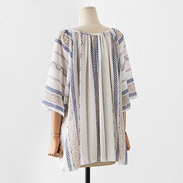 women's blouses & shirts moyisu womens blouse cotton and linen printed loose o-neck 3/4 sleeve female european american style summer, White
women's blouses & shirts moyisu womens blouse cotton and linen printed loose o-neck 3/4 sleeve female european american style summer, White