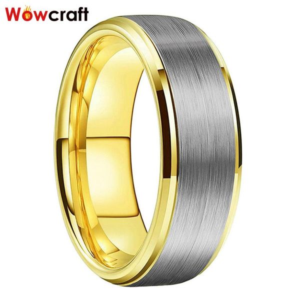 wedding rings mens womens tungsten gold band brushed comfort fit with beveled stepped edges, Slivery;golden
wedding rings mens womens tungsten gold band brushed comfort fit with beveled stepped edges, Slivery;golden