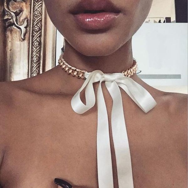 chains gold chunky chain ribbon knot necklace for women curb link choker collar fashion party jewelry gifts, Silver
chains gold chunky chain ribbon knot necklace for women curb link choker collar fashion party jewelry gifts, Silver