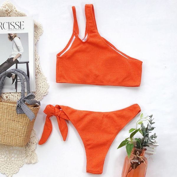 one shoulder solid women swimwear female swimsuit two-pieces bikini set ribbed bather bathing suit swim monokiniby
one shoulder solid women swimwear female swimsuit two-pieces bikini set ribbed bather bathing suit swim monokiniby