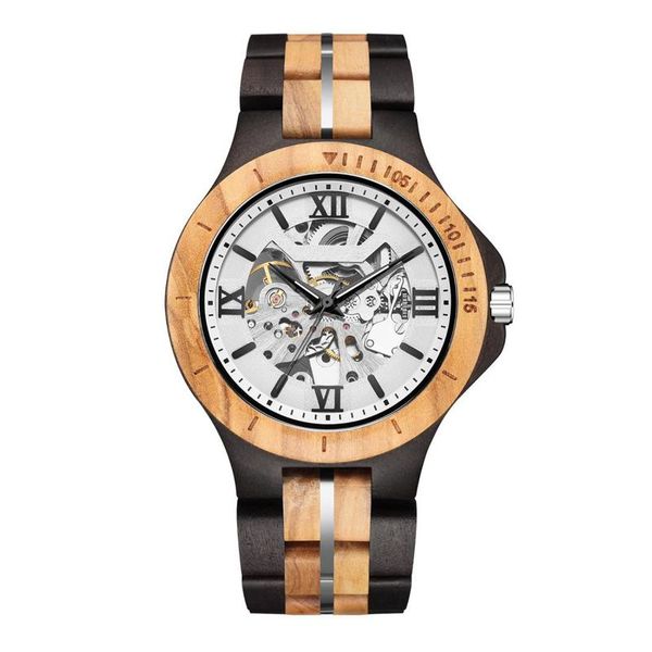 wristwatches kunhuang men's mechanical watch automatic pure wood handmade personality hollow steel grain wooden male, Slivery;brown
wristwatches kunhuang men's mechanical watch automatic pure wood handmade personality hollow steel grain wooden male, Slivery;brown
