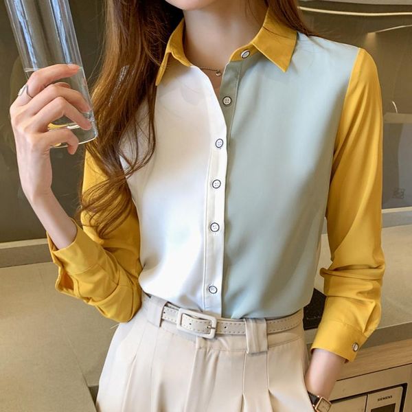 fashion shirt women's long sleeve 2021 autumn casual chiffon button solid women shirts blusas femininas 0714 blouses &, White
fashion shirt women's long sleeve 2021 autumn casual chiffon button solid women shirts blusas femininas 0714 blouses &, White
