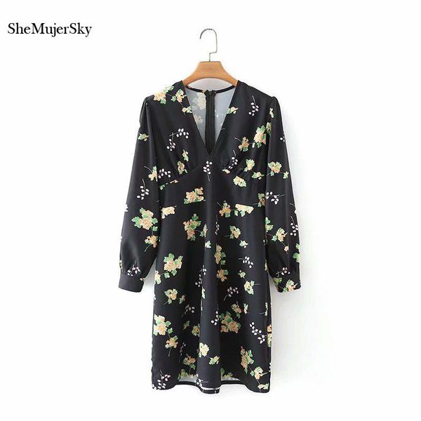 shemujersky spring floral print black dress women v-neck long sleeve casual dresses 2021 autumn jurken, Black;gray
shemujersky spring floral print black dress women v-neck long sleeve casual dresses 2021 autumn jurken, Black;gray